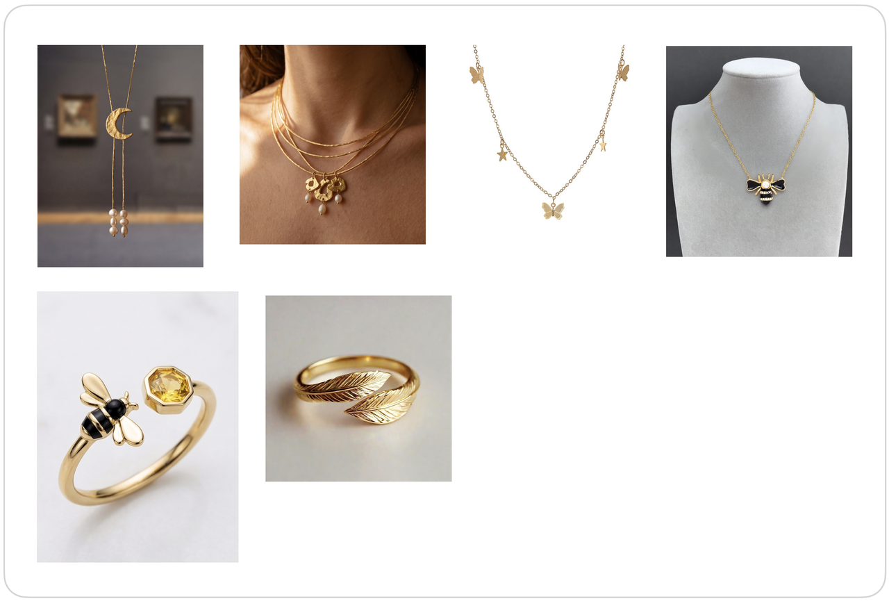 Style reference examples supported by the AI Jewelry Lifestyle Photo Tool