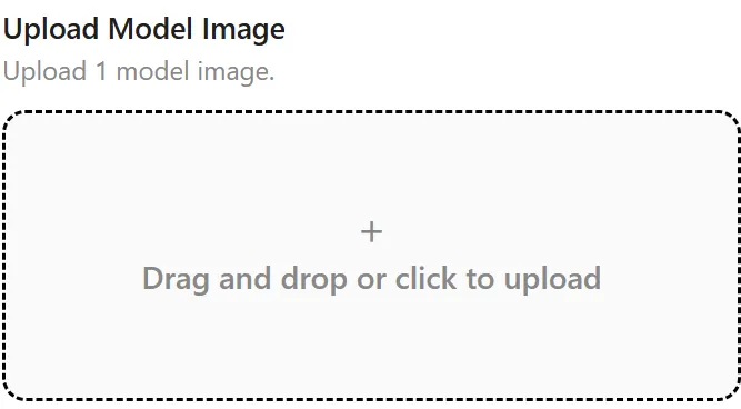 Upload a model image in the AI Jewelry Try-On tool