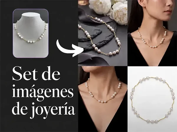 Set de imágenes de joyería con IA