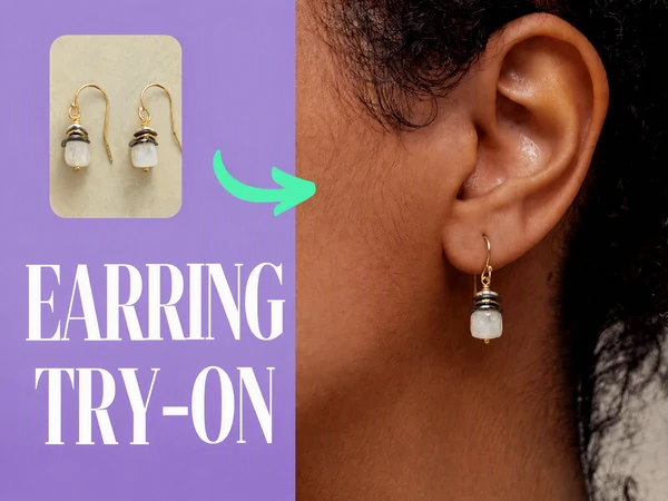 AI Earrings Try-On tool for realistic model photos