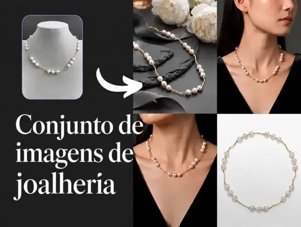 Gerador de conjuntos de imagens de joias com IA