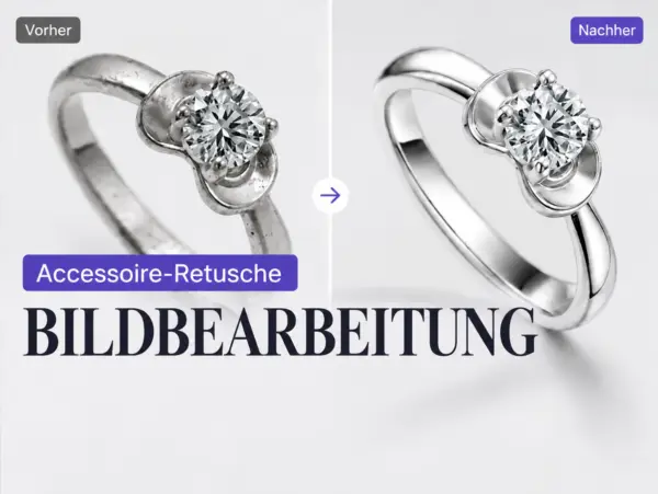 KI-gestütztes Tutorial zur Produktfotoretusche für Schmuck und E-Commerce-Bilder