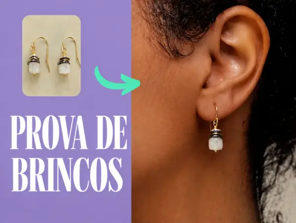Tutorial de prova de brincos com IA: Crie fotos realistas de modelos