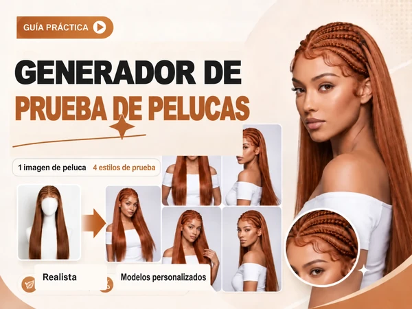 Tutorial de Prueba de Pelucas con IA: Genera 4 Looks de Peluca Realistas
